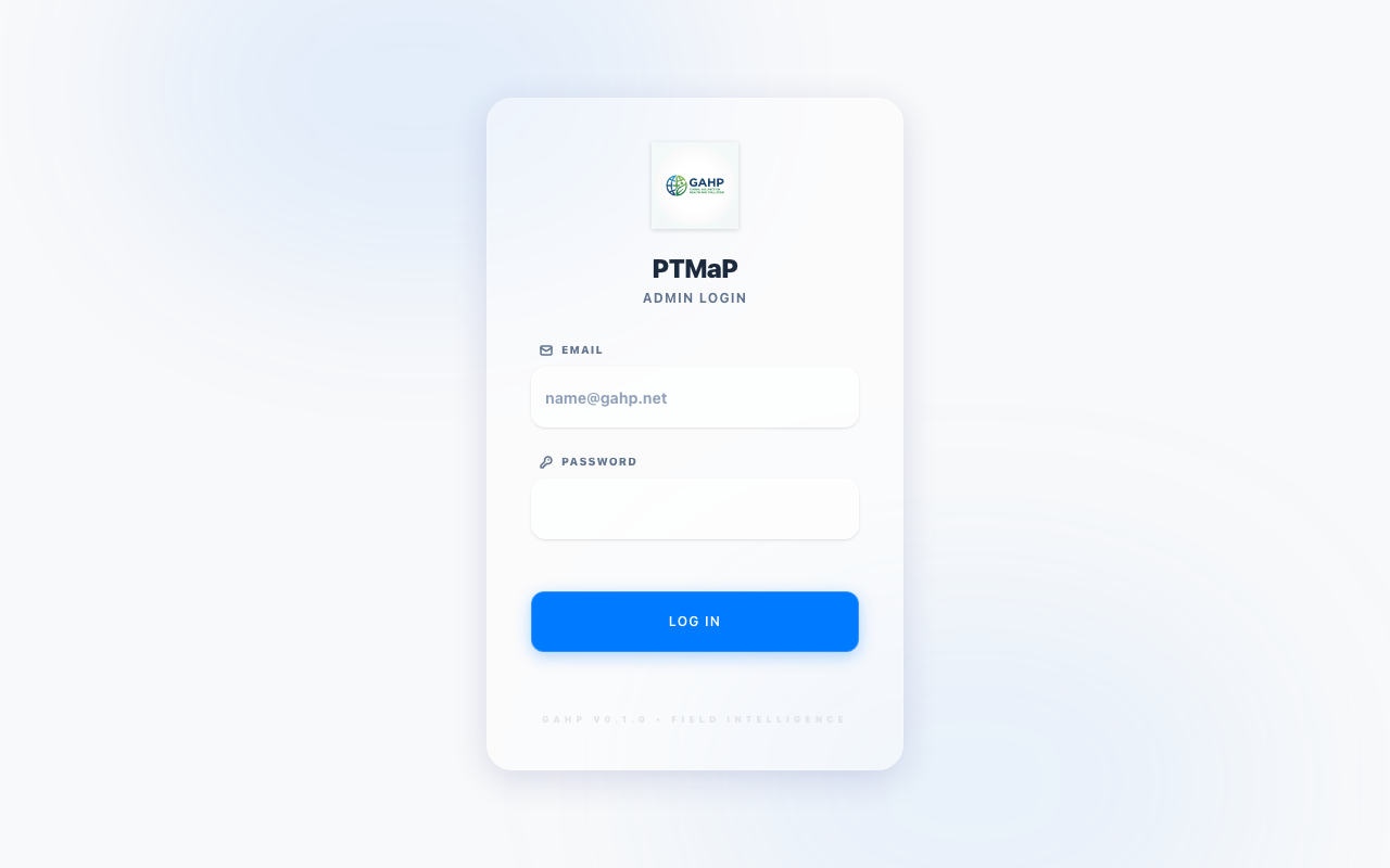 GAHP login screen
