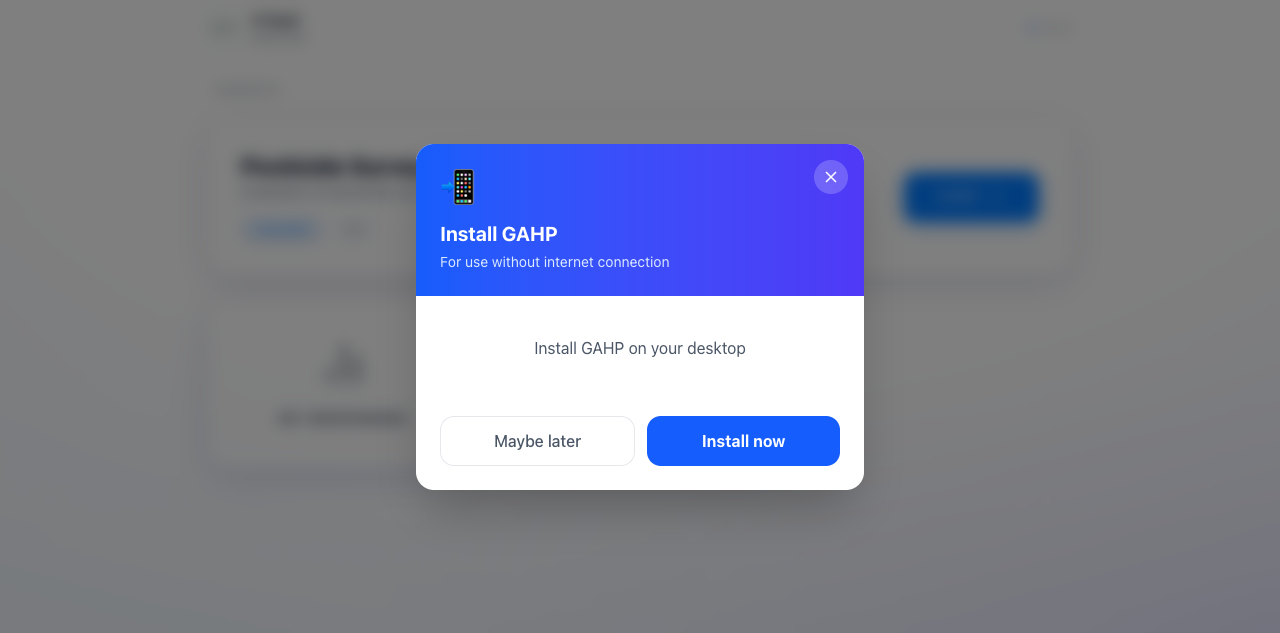 Surveyor home screen